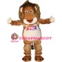 Adult Plush Brown Lion Mascot Costume