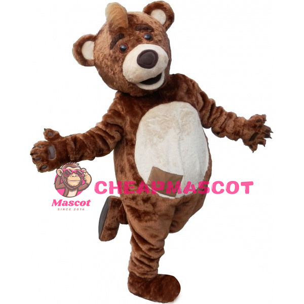 Adult Plush Brown Pocket Teddy Bear Mascot Costume