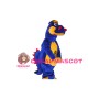 Blue & Yellow Dinosaur Mascot Adult Costume