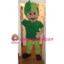 Smiling Green Leaf Boy Mascot Adult Costume
