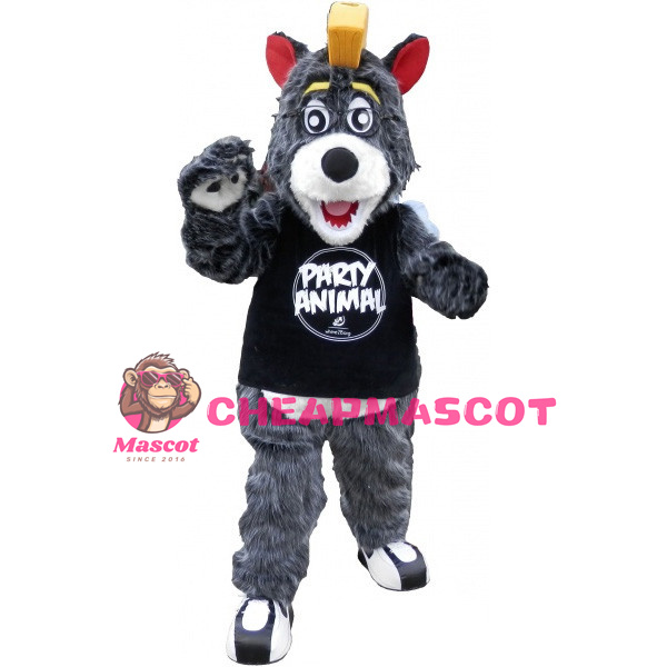 Adult Plush Gray Bear Mascot Adult Costume