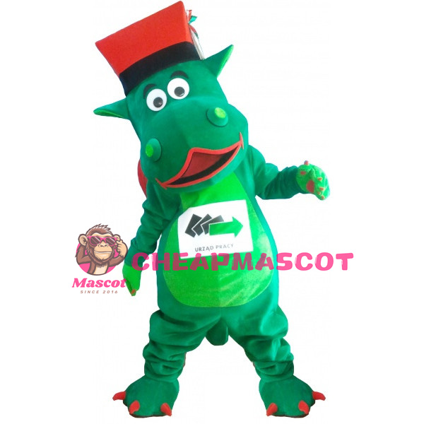 Advertising Green Dragon Mascot Costume