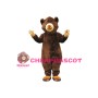 Friendly Adult Plush Brown Bear Mascot Costume