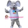 Friendly Grey Bull Elephant Mascot Adult Costume 