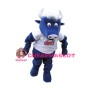 Adult Blue Bull Mascot Costume 