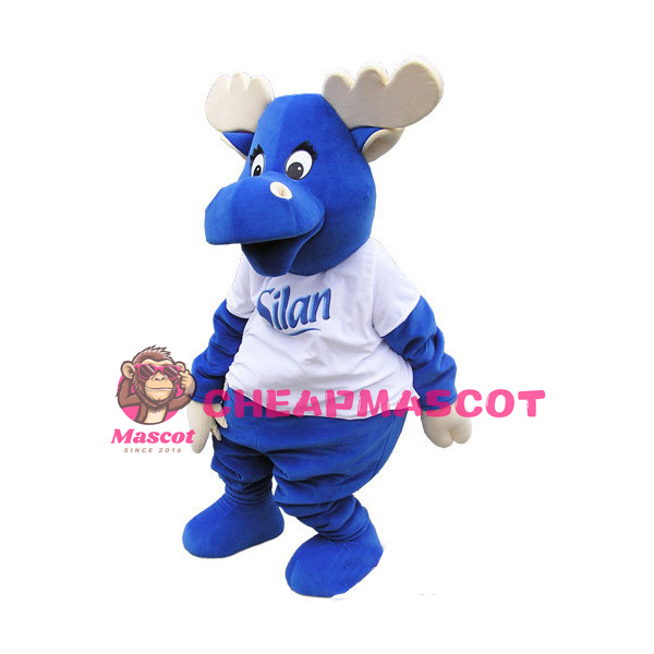 Adult Blue Buffalo Mascot Costume 