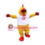 Adult Red & Yellow Rooster Mascot Costume 