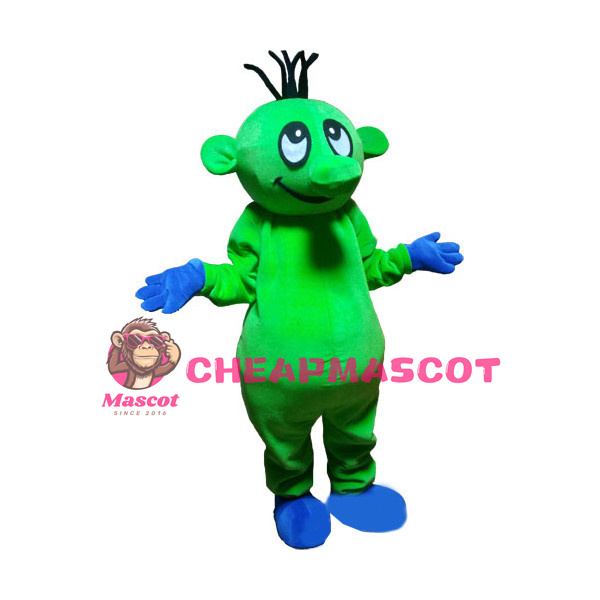 Adult Size Green Baby With Big Nose Mascot Costume 