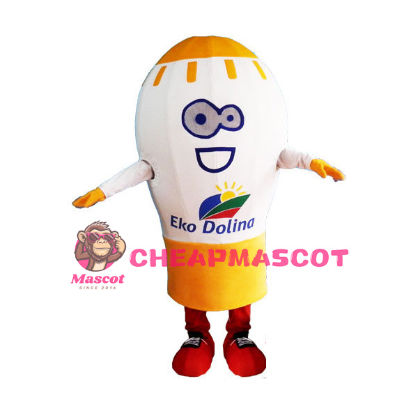 Giant Light Bulb Cartoon Mascot Adult Costume 