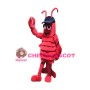 Adult Size Lobster In Blue Hat Cartoon Mascot Costume 