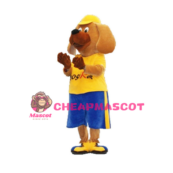 Adult Size Brown Dog Mascot Animal Fancy Dress Costume