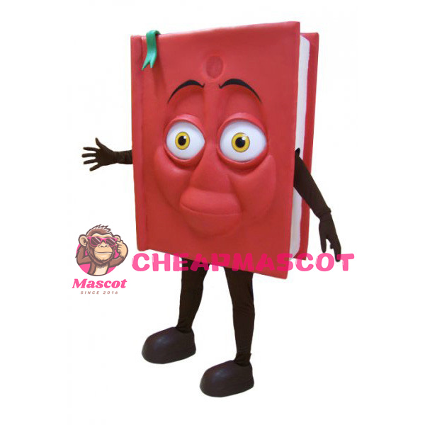 Adult Size Red Book Cartoon Mascot Costume