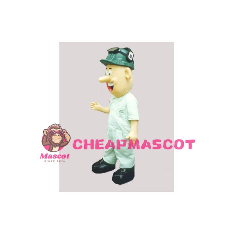Friendly Miner With Long Nose Mascot Costume