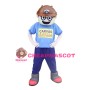 Miner With Glasses Mascot Costume