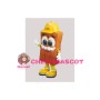 Adult Cartoon Brown Soap With A Yellow Helmet Mascot Costume 