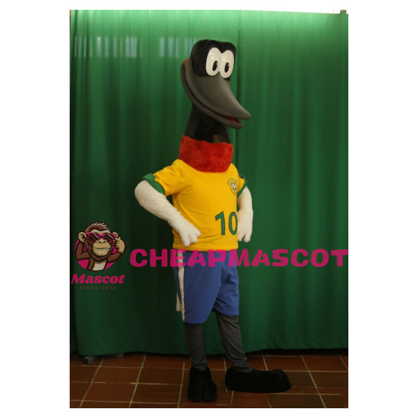 Black Long-billed Bird Mascot Adult Costume 