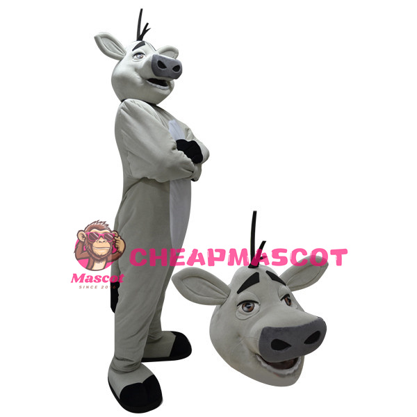 Grey Buffalo Mascot Adult Costume 