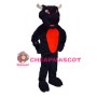 Angry Black & Red Bull Mascot Adult Costume 