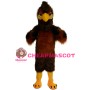 Angry Long Fur Dark Brown Eagle Mascot Costume