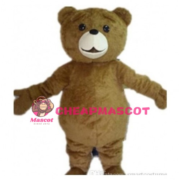 Simple Little Brown Bear Mascot Costume