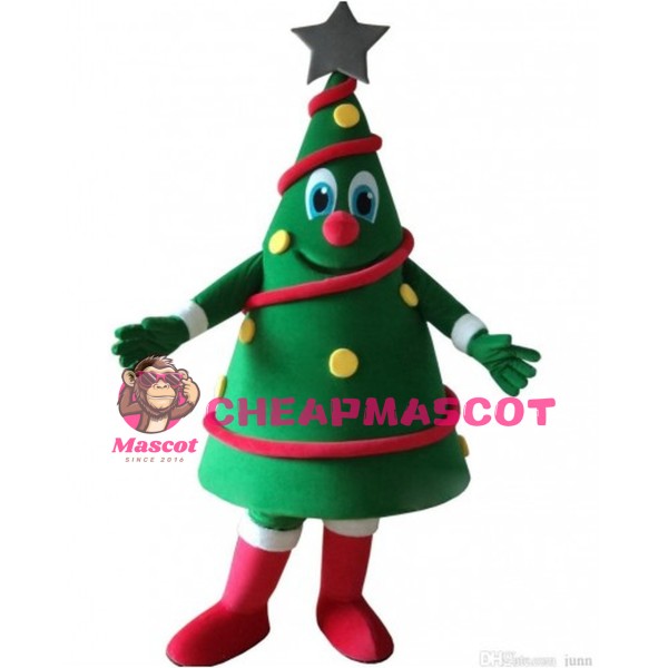 Christmas Tree With Lantern Mascot Costume