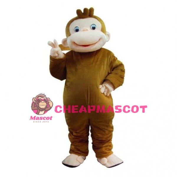 Fat Brown Monkey Mascot Costume
