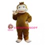 Fat Brown Monkey Mascot Costume