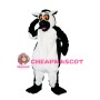 Black & White Cattle With Orange Eyes Mascot Costume
