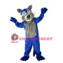 Blue & Grey Wild Wolf Mascot Costume