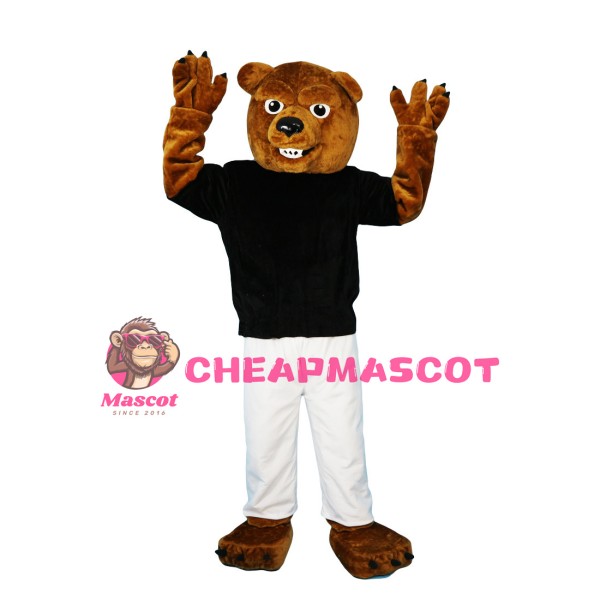 Wild Brown Bear With Set Mascot Costume