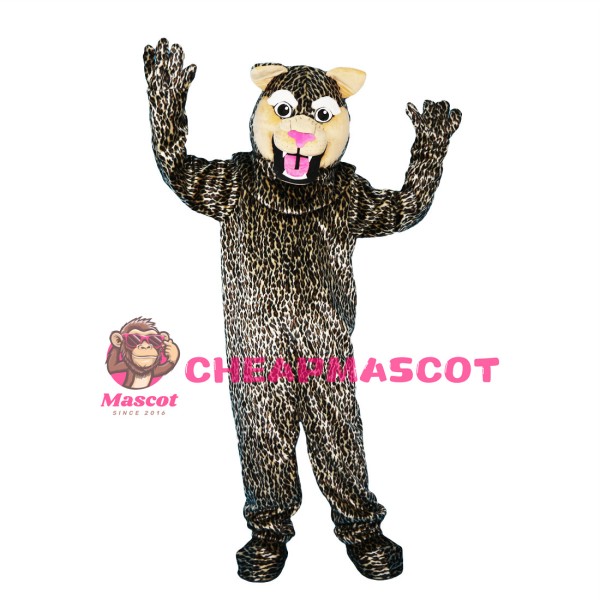 Agile Leopard With Pink Nose Mascot Costume