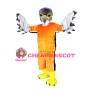 Athlete Eagle In Orange Set Mascot Costume