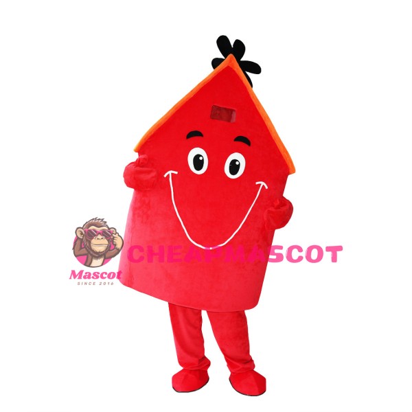 Red Windmill House Mascot Costume