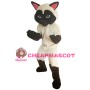 Pink Ears Milky Raccoon Mascot Costume