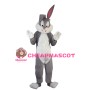 Adult Gray & White Rabbit Mascot Costume