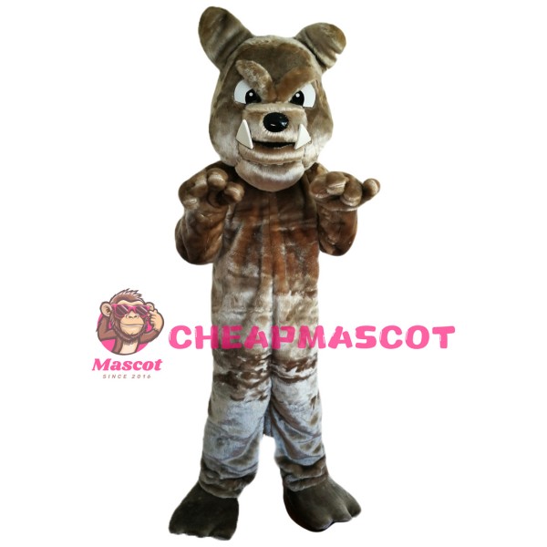Fierce Dog Showing Sharp Tooth Mascot Costume