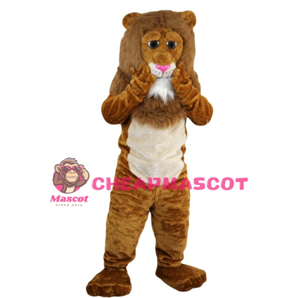 Fancy Lion With Bushy Mane Mascot Costume