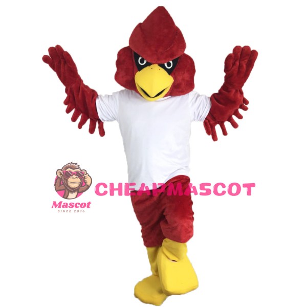 Pointed Red Eagle Mascot Costume