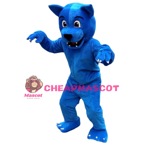 Blue Wolf Mascot Costume For Activity