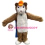 Mole With Orange Cap Mascot Costume