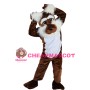 Brown Dog With Furry Ears Mascot Costume