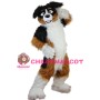 Obedient Long Fur Dog Mascot Costume