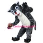 Blue Eyes Wolf With Furry Belly Mascot Costume