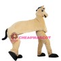 Funny Khaki Double Horse Mascot Costume