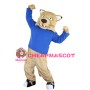 Khaki Tiger With Green Eyes Mascot Costume