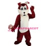 Red Brown Cartoon Dog Mascot Costume