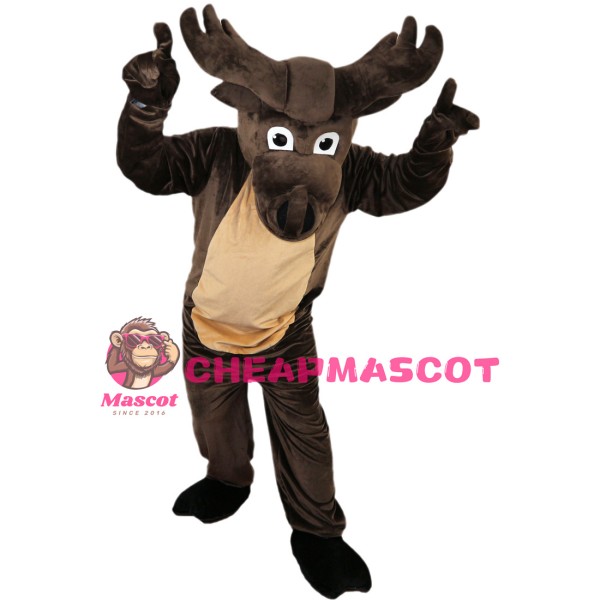 Adult Cartoon Moose Mascot Costume
