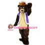 Kind Regards Bear With Crown Mascot Costume