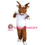 Lively Moose With White Shirt Mascot Costume