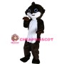 Big Head Beaver With Blue Eyes Mascot Costume